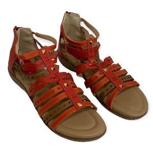 Lostisy Strappy Red Sandals NWOT